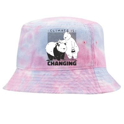 Climate Is Changing Polar Bear Tie-Dyed Bucket Hat