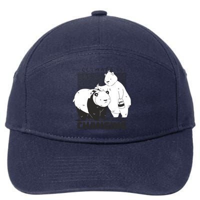 Climate Is Changing Polar Bear 7-Panel Snapback Hat