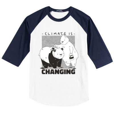 Climate Is Changing Polar Bear Baseball Sleeve Shirt