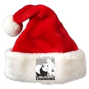 Climate Is Changing Polar Bear Premium Christmas Santa Hat