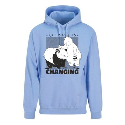 Climate Is Changing Polar Bear Unisex Surf Hoodie