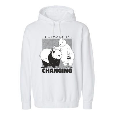 Climate Is Changing Polar Bear Garment-Dyed Fleece Hoodie