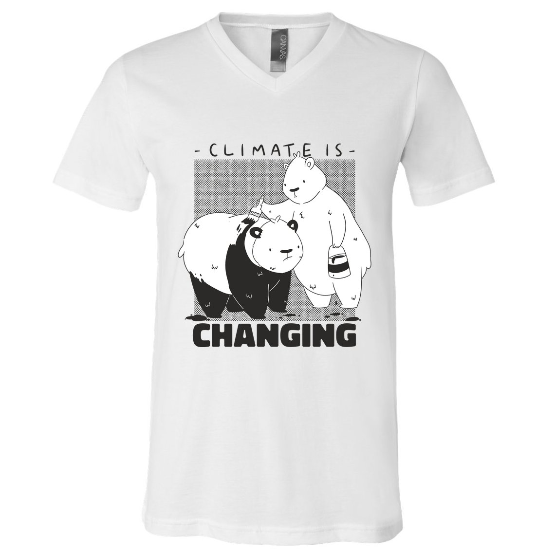 Climate Is Changing Polar Bear V-Neck T-Shirt