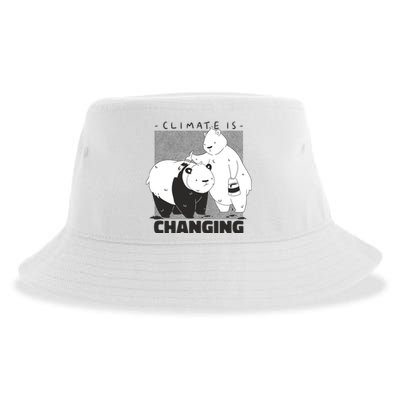 Climate Is Changing Polar Bear Sustainable Bucket Hat