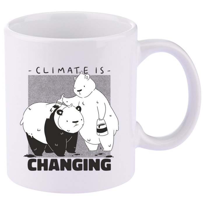 Climate Is Changing Polar Bear 11oz C Handle Ceramic Mug
