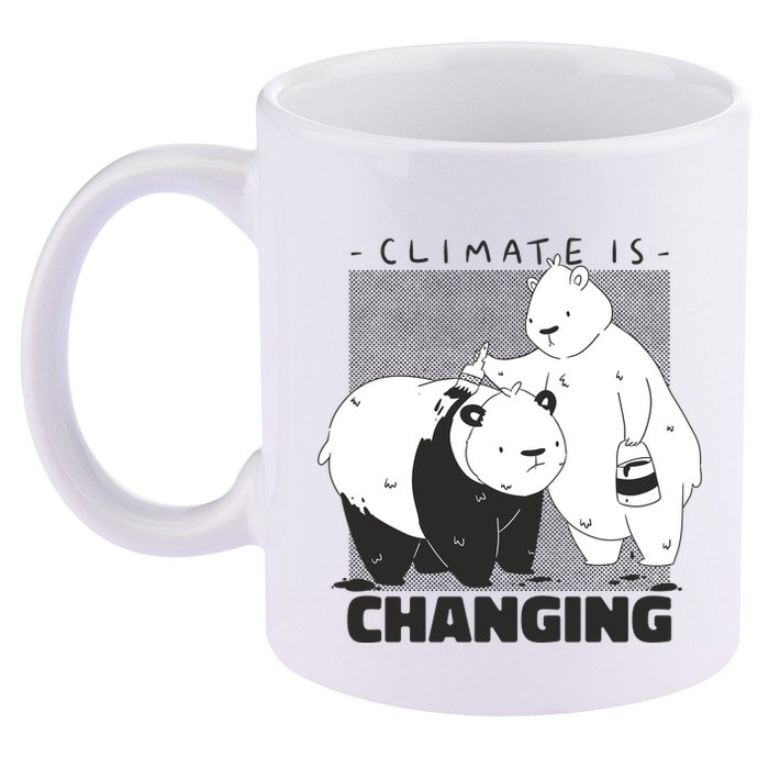 Climate Is Changing Polar Bear 11oz C Handle Ceramic Mug
