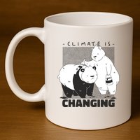 Climate Is Changing Polar Bear 11oz C Handle Ceramic Mug