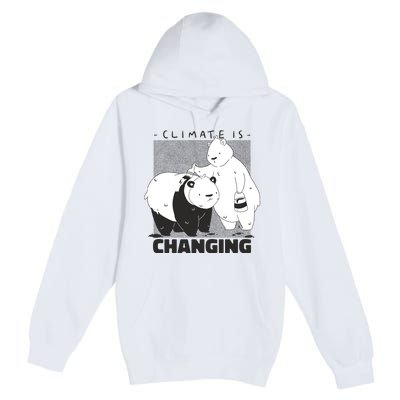 Climate Is Changing Polar Bear Premium Pullover Hoodie