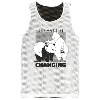 Climate Is Changing Polar Bear Mesh Reversible Basketball Jersey Tank