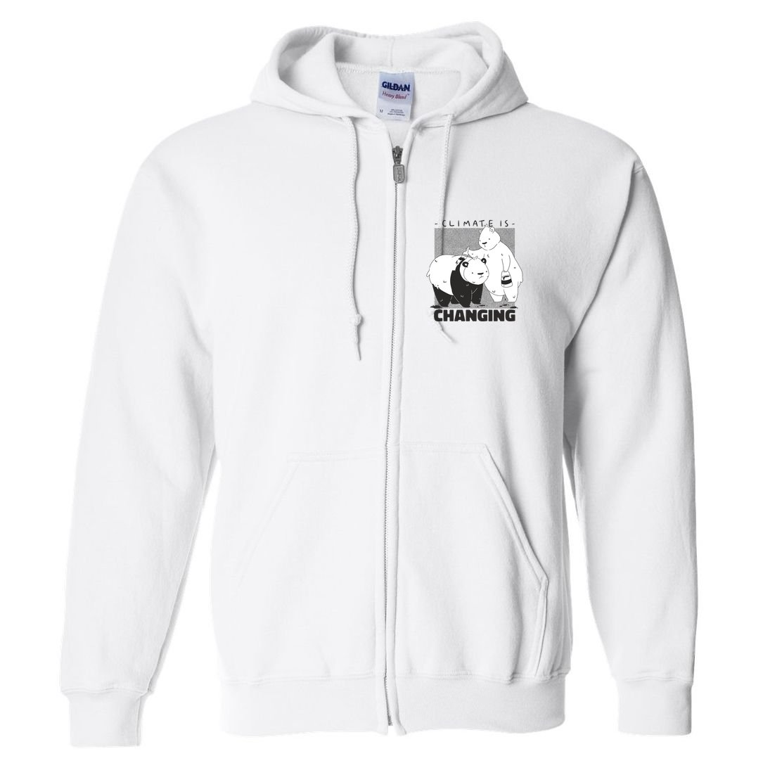 Climate Is Changing Polar Bear Full Zip Hoodie