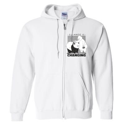 Climate Is Changing Polar Bear Full Zip Hoodie