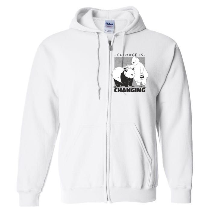 Climate Is Changing Polar Bear Full Zip Hoodie