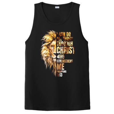 Christian I Can Do All Things Through Christ Lion Faith PosiCharge Competitor Tank