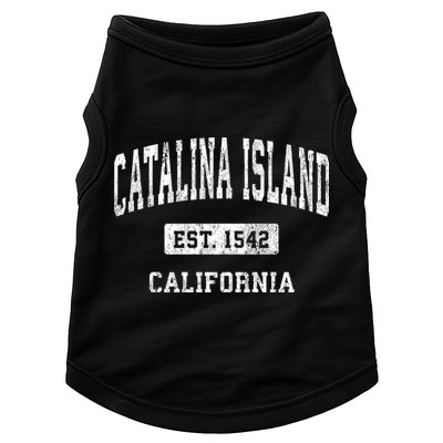 Catalina Island California Ca Vintage Athletic Sports Doggie Tank