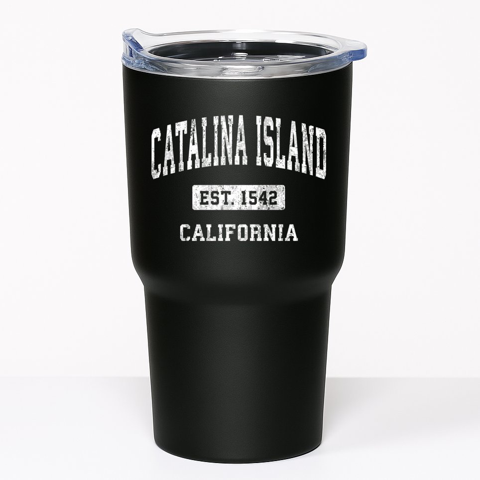 Catalina Island California Ca Vintage Athletic Sports Tumbler