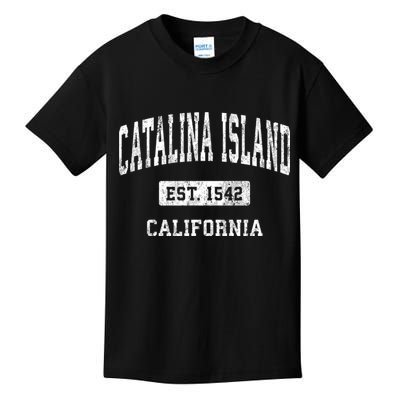 Catalina Island California Ca Vintage Athletic Sports Kids T-Shirt