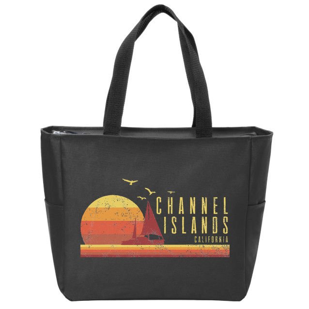 Channel Island California Zip Tote Bag