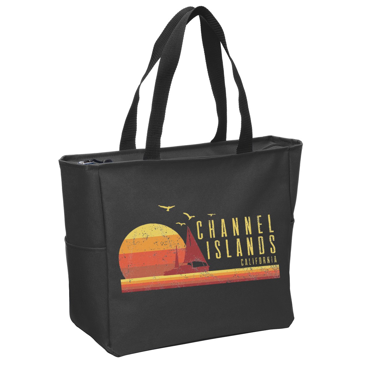 Channel Island California Zip Tote Bag