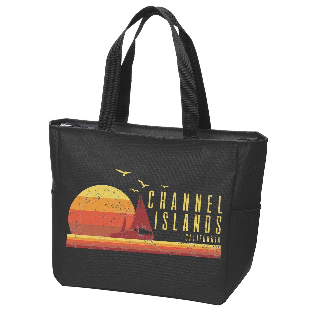 Channel Island California Zip Tote Bag
