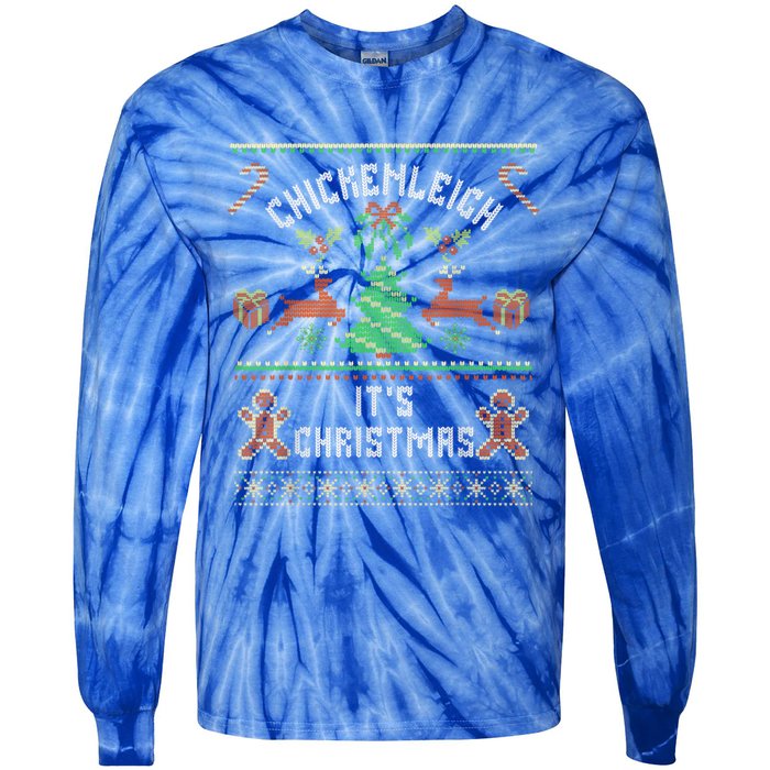 Chickenleigh ItS Christmas Funny Ugly Xmas Christmas Great Gift Tie-Dye Long Sleeve Shirt