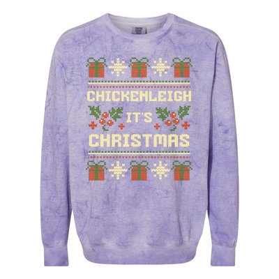 Chickenleigh ItS Christmas Funny Xmas Colorblast Crewneck Sweatshirt