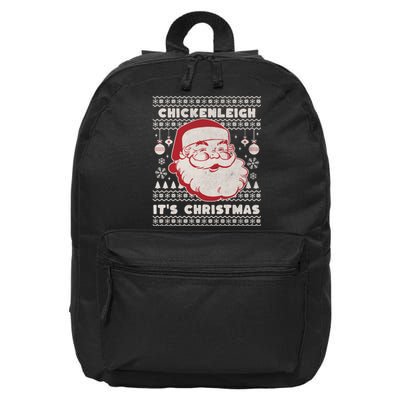 Chickenleigh ItS Christmas Funny Xmas 16 in Basic Backpack