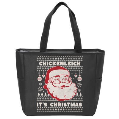 Chickenleigh ItS Christmas Funny Xmas Zip Tote Bag