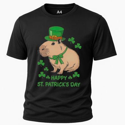Cute Irish Capybara Leprechaun Cooling Performance Crew T-Shirt