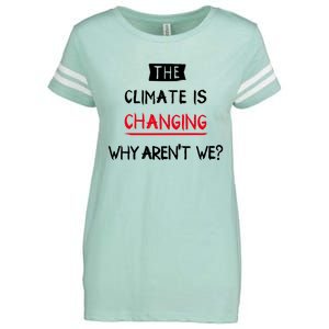 Climate Is Changing Gift Enza Ladies Jersey Football T-Shirt