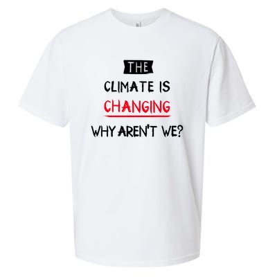 Climate Is Changing Gift Sueded Cloud Jersey T-Shirt