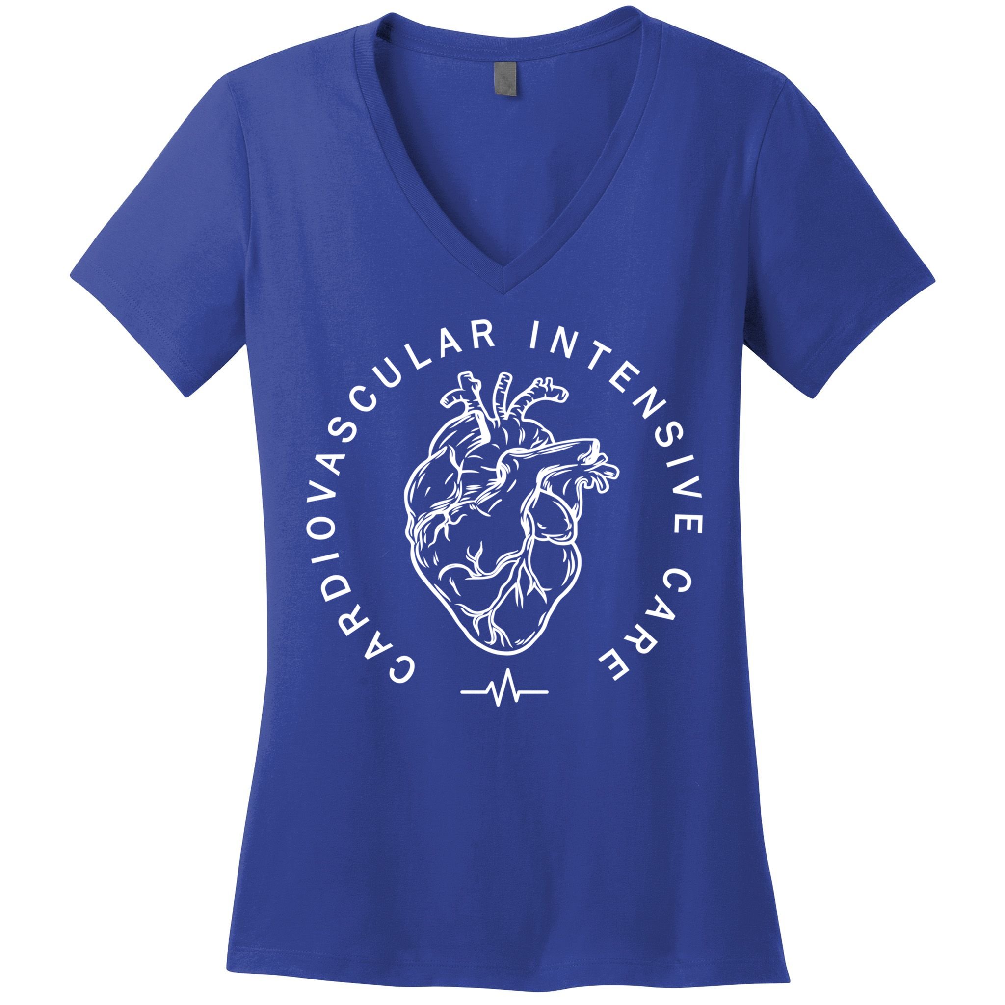 Cardiovascular Intensive Care Heart Cardiac Icu Cvicu Nurse Gift Women's V-Neck T-Shirt