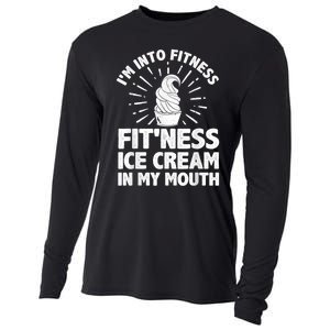 Cool Ice Cream For Men Women Ice Cream Cone Lover Dessert Cooling Performance Long Sleeve Crew