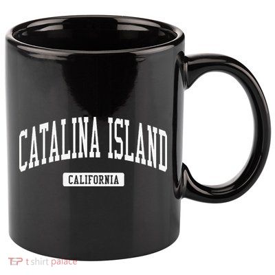 Catalina Island California Ca Vintage Athletic Sports 11oz C Handle Ceramic Mug