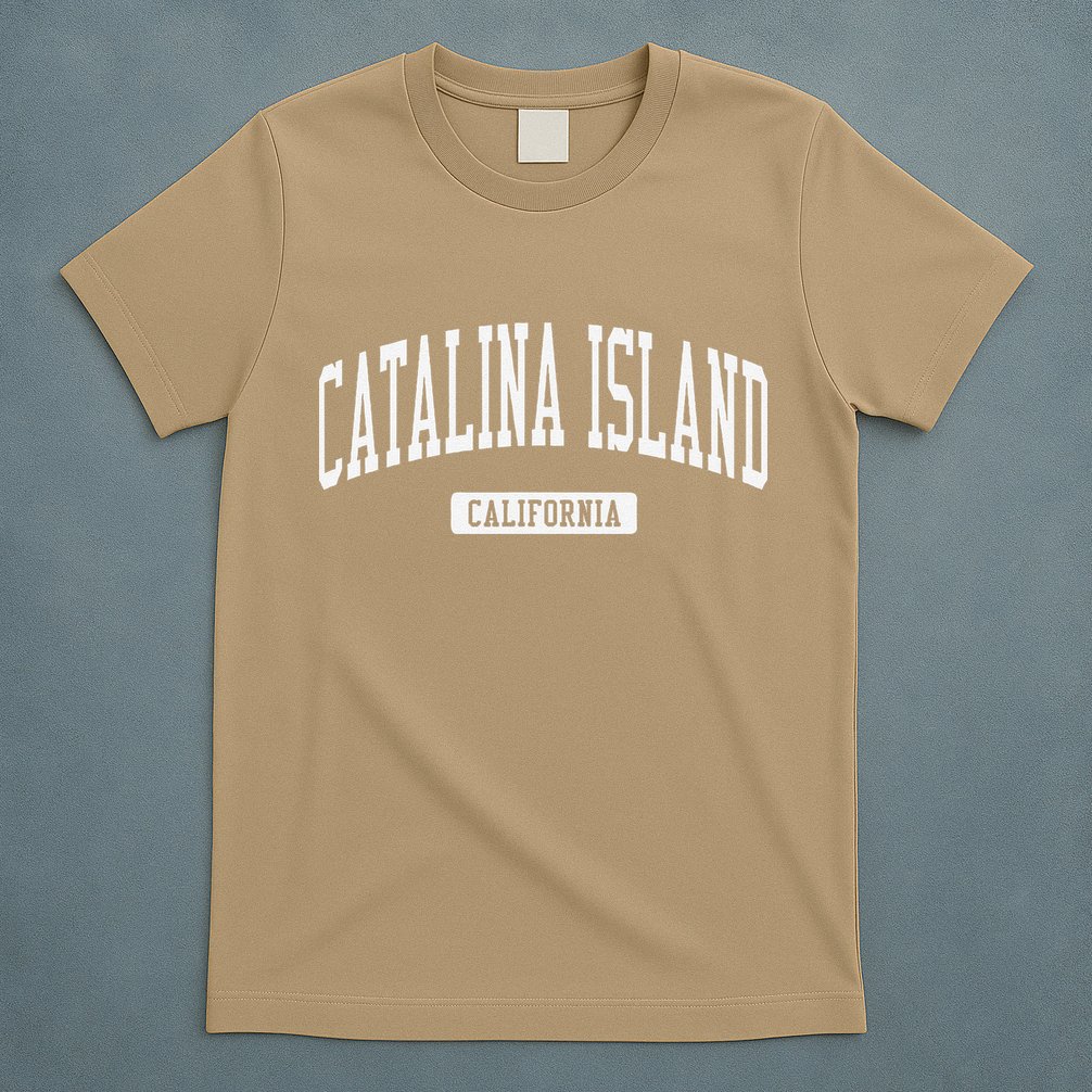 Catalina Island California Ca Vintage Athletic Sports T-Shirt