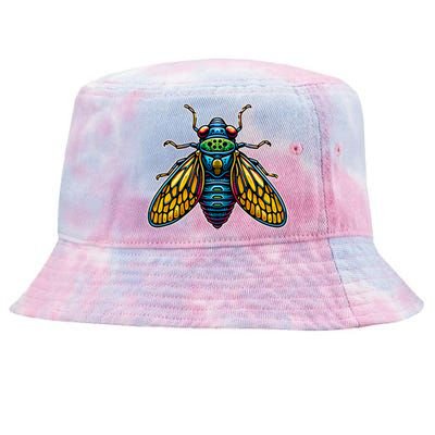 Cicadas Invasion Cool Designs 2024 Cicada Brood Xiii Insect Tie-Dyed Bucket Hat