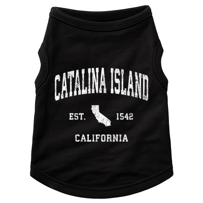 Catalina Island California Ca Vintage Athletic Sports Doggie Tank