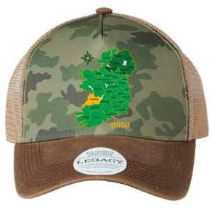 Clare Ireland County Map Eire Irish Travel Funny Gift Legacy Tie Dye Trucker Hat