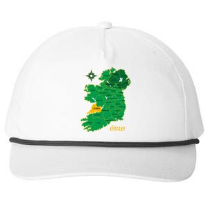 Clare Ireland County Map Eire Irish Travel Funny Gift Snapback Five-Panel Rope Hat