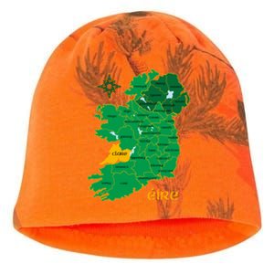 Clare Ireland County Map Eire Irish Travel Funny Gift Kati - Camo Knit Beanie