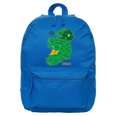 Clare Ireland County Map Eire Irish Travel Funny Gift 16 in Basic Backpack