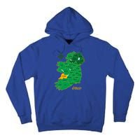 Clare Ireland County Map Eire Irish Travel Funny Gift Tall Hoodie