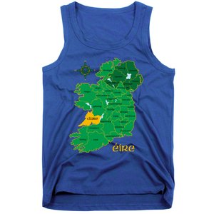 Clare Ireland County Map Eire Irish Travel Funny Gift Tank Top