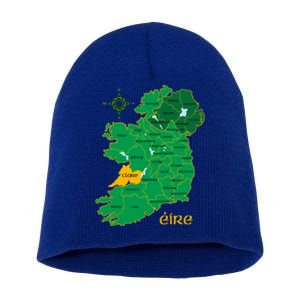 Clare Ireland County Map Eire Irish Travel Funny Gift Short Acrylic Beanie