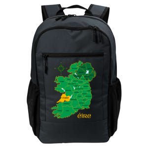 Clare Ireland County Map Eire Irish Travel Funny Gift Daily Commute Backpack