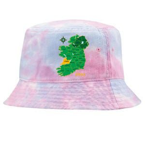 Clare Ireland County Map Eire Irish Travel Funny Gift Tie-Dyed Bucket Hat