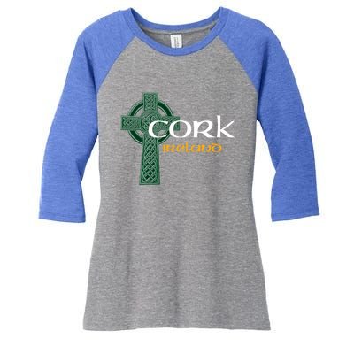 Cork Ireland County Celtic Gaelic Football And Hurling Great Gift Women's Tri-Blend 3/4-Sleeve Raglan Shirt