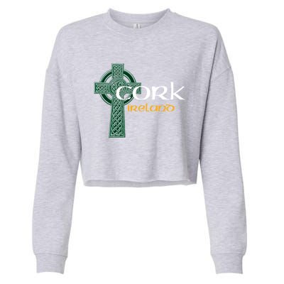 Cork Ireland County Celtic Gaelic Football And Hurling Great Gift Cropped Pullover Crew