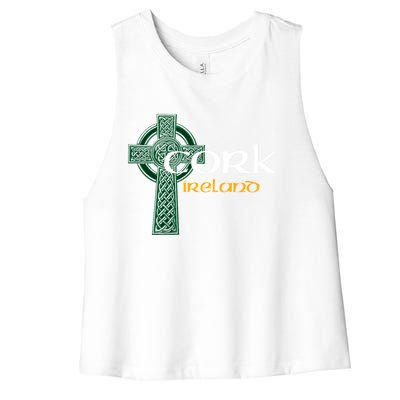 Cork Ireland County Celtic Gaelic Football And Hurling Great Gift Women's Racerback Cropped Tank