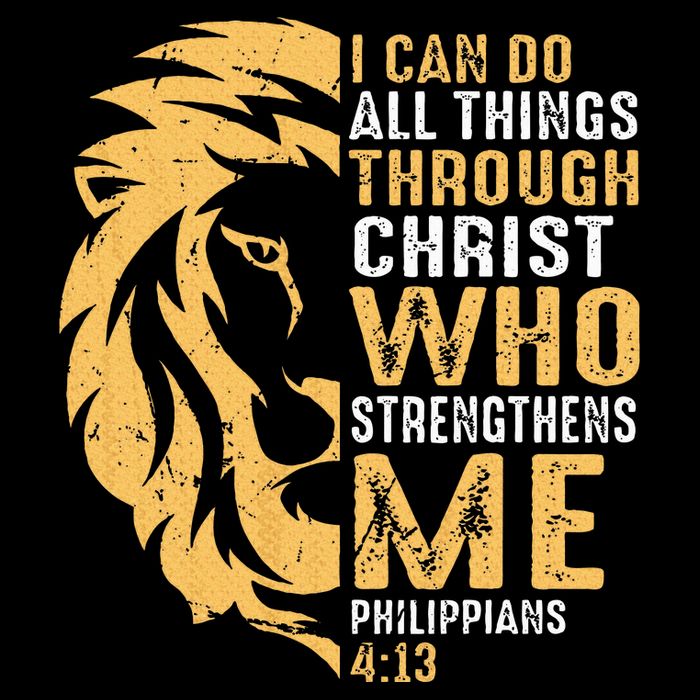 Christian I Can Do All Things Through Christ Lion Faith Sustainable Knit Beanie