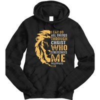 Christian I Can Do All Things Through Christ Lion Faith Tie Dye Hoodie